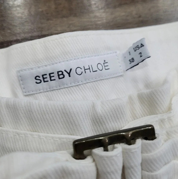 See by Chloe Cropped Belted Cord Trouser - Picture 9 of 16
